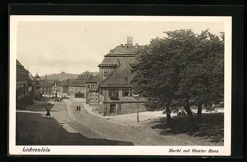 AK Lichtenfels, Markt mit Kloster Banz