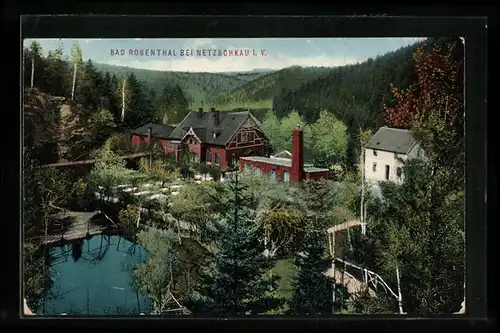 AK Netzschkau i. V., Gasthaus Bad Rosenthal