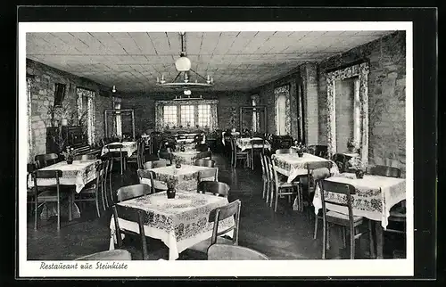 AK Hiddingsen über Soest, Restaurant zur Steinkiste, im Gastraum