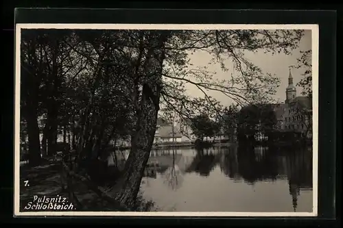 AK Pulsnitz, am Schlossteich
