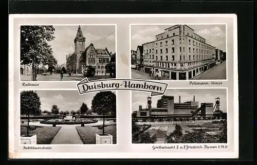 AK Duisburg-Hamborn, Rathaus und Pollmann-Haus