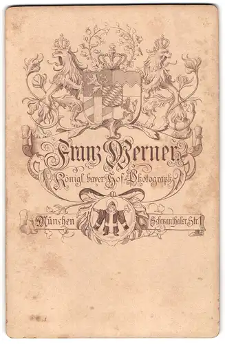 Fotografie Franz Werner, München, Wappen des Königreich Bayern und Münchner Kindl