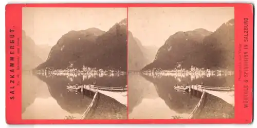 Stereo-Fotografie Würthle & Spinnhirn, Salzburg, Ansicht Hallstatt, Blick vom Grub nach der Stadt