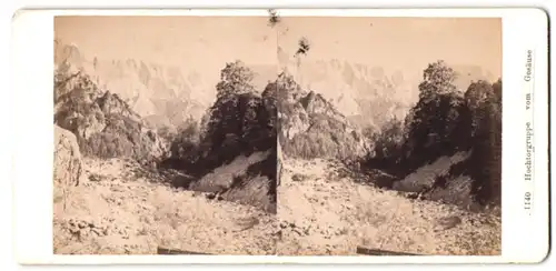 Stereo-Fotografie Alois Beer, Klagenfurt, Ansicht Gesäuse, Blick auf die Hochtorgruppe