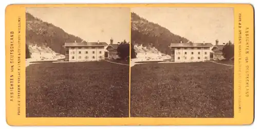 Stereo-Fotografie J. F. Stiehm, Berlin, Ansicht Bad Kreuth, Blick in den Ort von der Ostseite