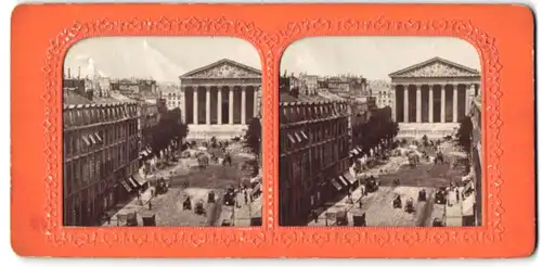 Stereo-Fotografie unbekannter Fotograf, Ansicht Paris, Pfarrkirche La Madeleine, Halt gegen's Licht