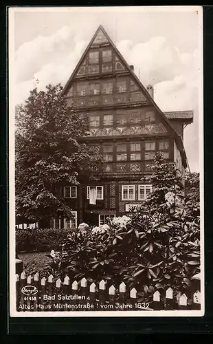 AK Bad Salzuflen, Altes Haus Mühlenstrasse vom Jahre 1632