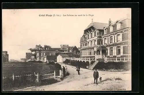 AK Criel-Plage, Les Falaises au nord de la Plage