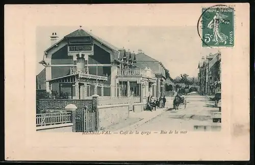 AK Mesnil-Val, Café de la gorge, Rue de la Mer