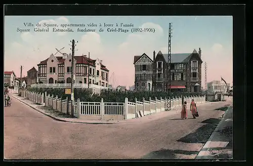 AK Criel-Plage, Villa du Square, Square Général Estancelin
