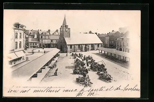 AK Saint-Valéry-en-Caux, La Place du Marché