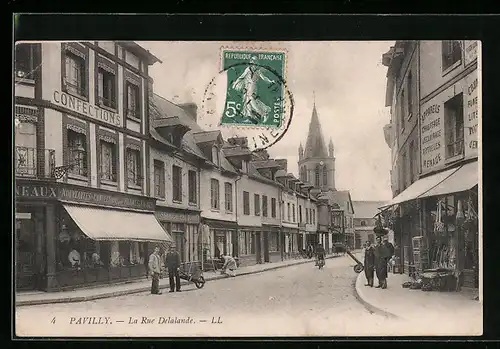 AK Pavilly, La Rue Delalande