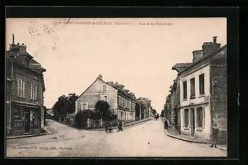 AK Saint-Romain-de-Colbosc, Rue de la République
