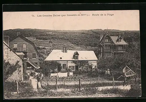 AK Les Grandes Dalles, Route de la Plage