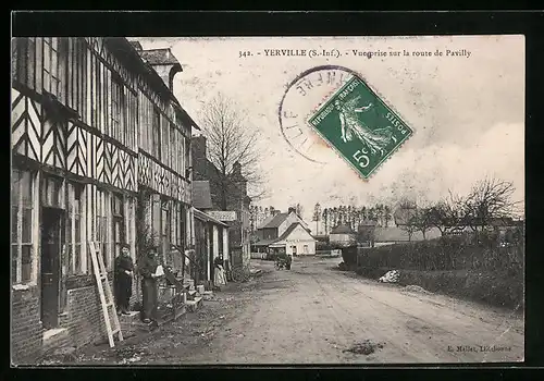 AK Yerville, Vue prise sur la route de Pavilly