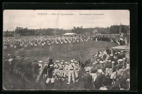 AK Yvetot, Fete de Gymnastique, Mouvements d`ensemble