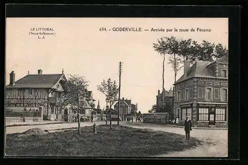 AK Goderville, Arrivée par la route de Fécamp