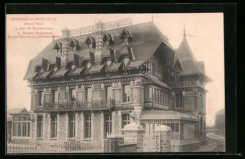 AK Gournay-en-Bray, Nouvel Hôtel, Rue de Montmorency 3