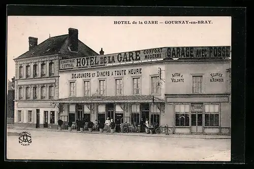 AK Gournay-en-Bray, Hotel de la Gare