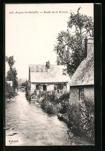 AK Arques-la-Bataille, Bords de la Rivière