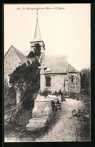 AK Ste-Marguerite-sur-Mer, L`Eglise, Ansicht der Kirche