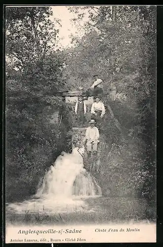 AK Anglesqueville-sur-Saane, Chute d`eau du Moulin