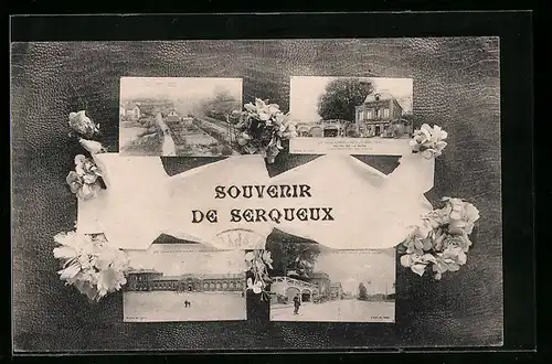 AK Serqueux, Hotel de la Gare, Ortspartie, Strassenpartie