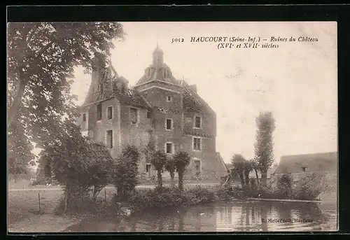 AK Haucourt, Ruines du Château