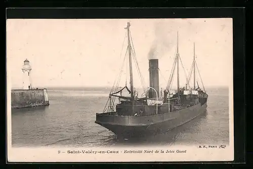 AK Saint-Valéry-en-Caux, Extrémité Nord de la Jetée Ouest