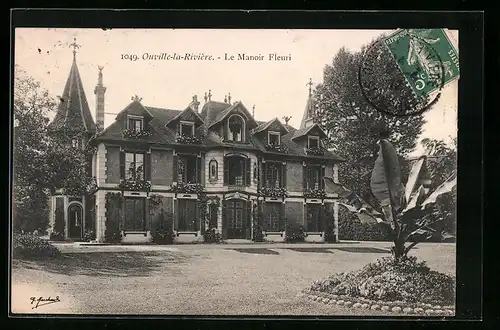 AK Ouville-la-Rivière, Le Manoir Fleuri