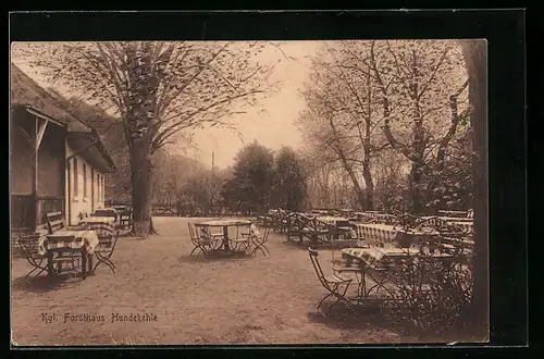 AK Berlin-Grunewald, Gasthaus Forsthaus Hundekehle