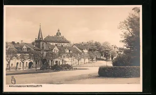 AK Frauenstein /Erzg., Marktplatz