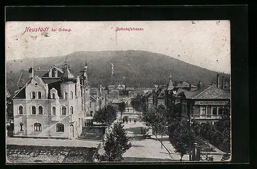 AK Neustadt / Herzogtum Coburg, Blick auf die Bahnhofstrasse