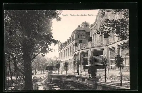 AK Essen, Gaststätte Stadtgarten-Saalbau-Terrasse