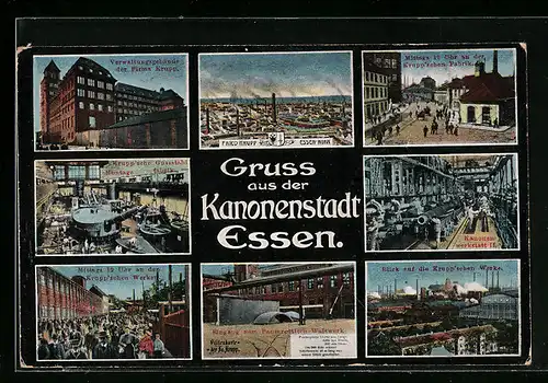 AK Essen, Krupp'sche Werke, Kanonenwerkstatt, Panzerplatten-Werk