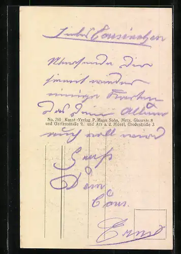 AK Soldatengruppe im Gras auf Läusejagd, Gedicht