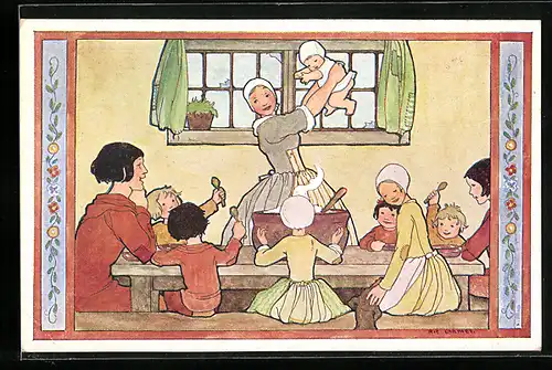 Künstler-AK Rie Cramer: Versjes van vroeger