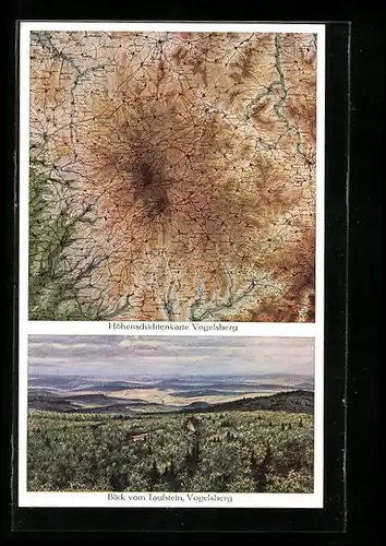 AK Schotten, Höhenschichtenkarte vom Vogelsberg