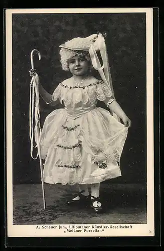 AK A. Scheuer jun. Liliputaner Künstler-Gesellschaft, Meissner Porzellan