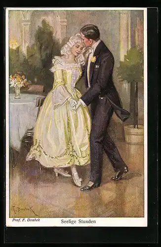Künstler-AK Franz Doubek: Seelige Stunden