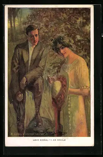 Künstler-AK Alfred James Dewey: Love Signal - I am Single