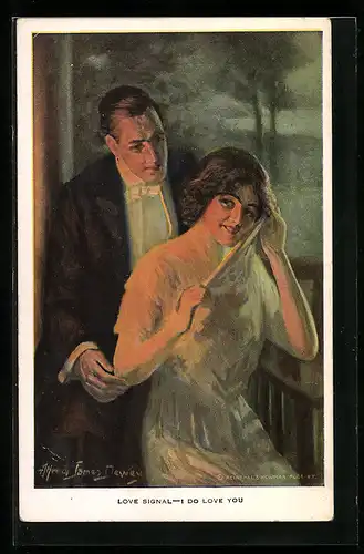 Künstler-AK Alfred James Dewey: Love Signal - I Do Love You