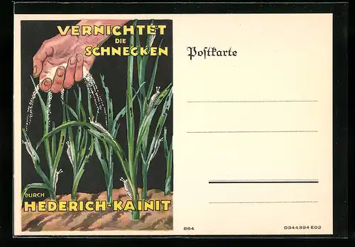 AK Vernichtet die Schnecken durch Hederich-Kainit