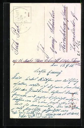 Künstler-AK Court Barber: Dame in gestreiften Anzug und Hut