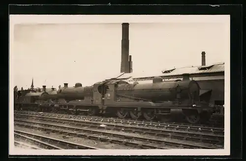 AK Englische Dampflokomotiven, Fabrikschornsteine