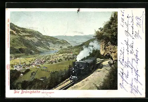 AK Lungern, Die Brünigbahn, Bergbahn