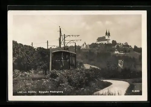 AK Linz a. d. Donau, Bergbahn Pöstlingberg