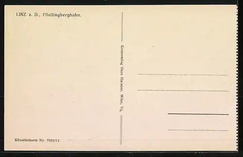 AK Linz a. D., Pöstlingberg mit Bergbahn