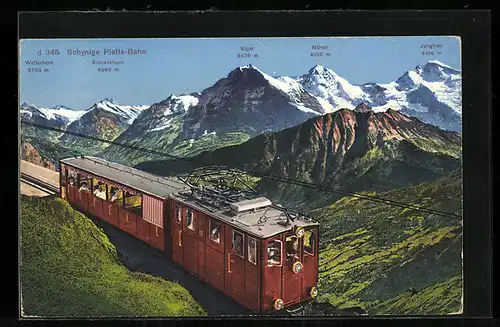 AK Schynige Platten Bahn mit Bergpanorama