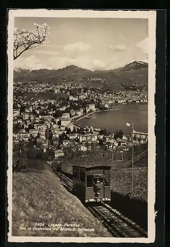 AK Lugano-Paradiso, Funicolare del Monte S. Salvatore, Bergbahn